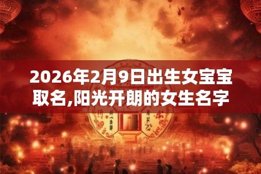 2026年2月9日出生女宝宝取名,阳光开朗的女生名字 2026年2月9日出生女宝宝取名,阳光开朗的女生名字