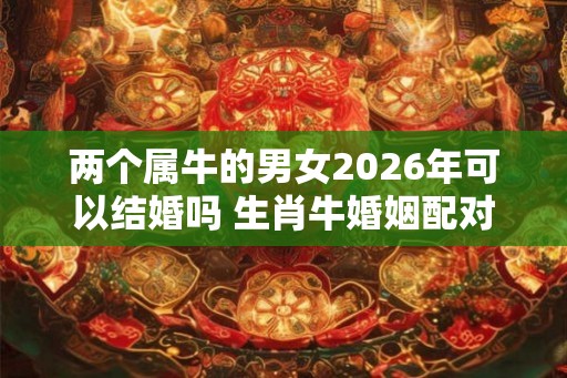 两个属牛的男女2026年可以结婚吗 生肖牛婚姻配对