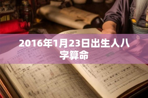2016年1月23日出生人八字算命