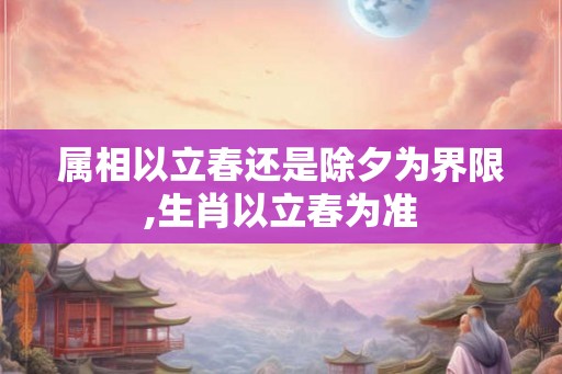 属相以立春还是除夕为界限,生肖以立春为准