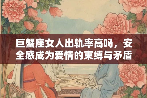 巨蟹座女人出轨率高吗，安全感成为爱情的束缚与矛盾