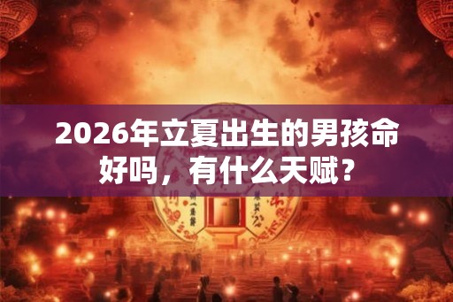 2026年立夏出生的男孩命好吗，有什么天赋？