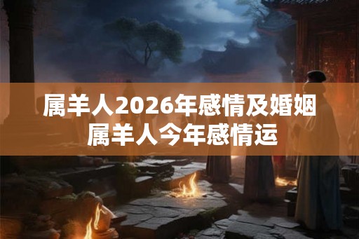属羊人2026年感情及婚姻 属羊人今年感情运