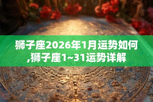狮子座2026年1月运势如何,狮子座1~31运势详解