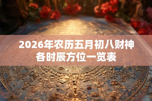 2026年农历五月初八财神各时辰方位一览表
