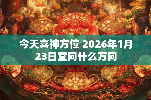 今天喜神方位 2026年1月23日宜向什么方向