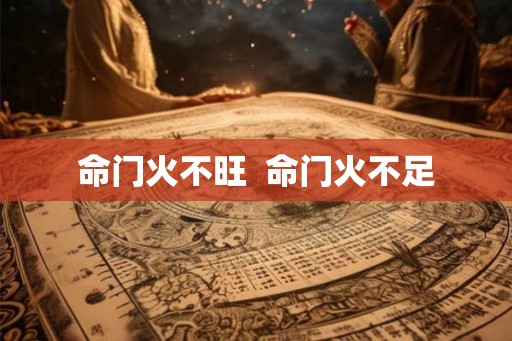 命门火不旺  命门火不足