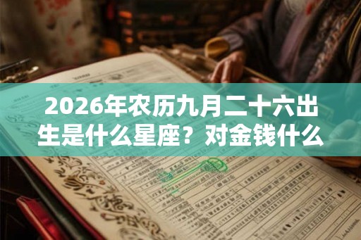 2026年农历九月二十六出生是什么星座？对金钱什么态度？