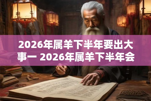 2026年属羊下半年要出大事一 2026年属羊下半年会发生什么大事