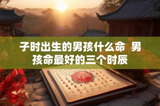 子时出生的男孩什么命  男孩命最好的三个时辰