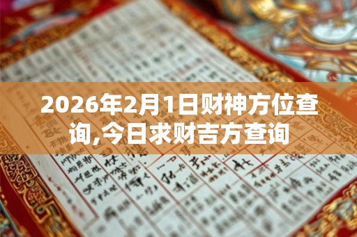 2026年2月1日财神方位查询,今日求财吉方查询