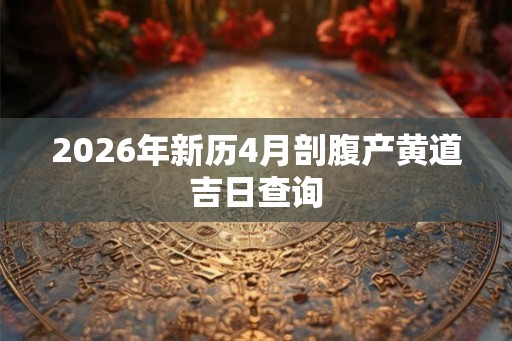 2026年新历4月剖腹产黄道吉日查询 2026年新历4月剖腹产黄道吉日查询