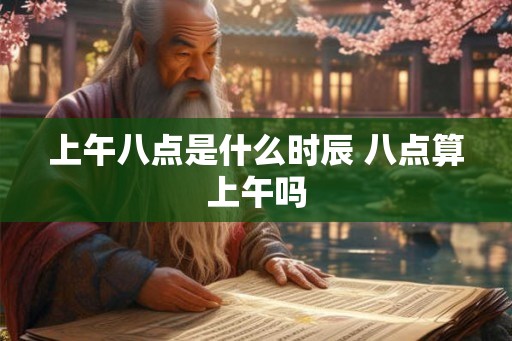 上午八点是什么时辰 八点算上午吗