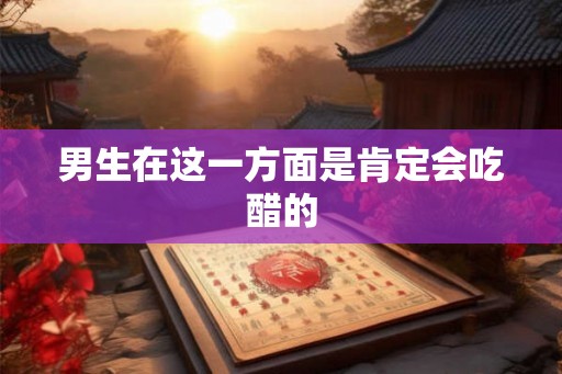 男生在这一方面是肯定会吃醋的