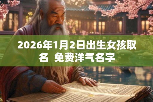 2026年1月2日出生女孩取名 免费洋气名字 2026年1月2日出生女孩取名 免费洋气名字