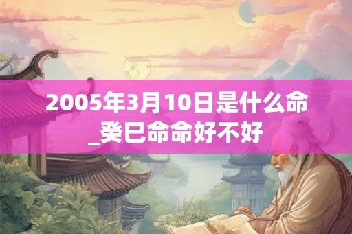 2005年3月10日是什么命_癸巳命命好不好