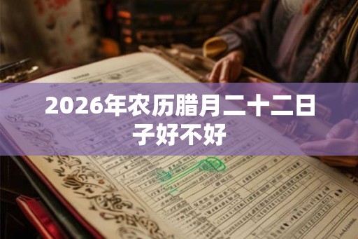 2026年农历腊月二十二日子好不好