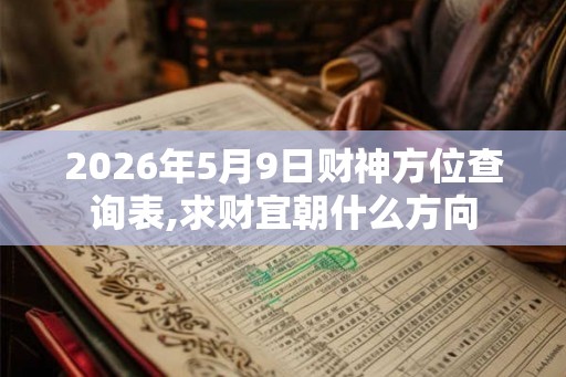 2026年5月9日财神方位查询表,求财宜朝什么方向
