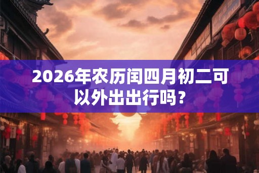 2026年农历闰四月初二可以外出出行吗？