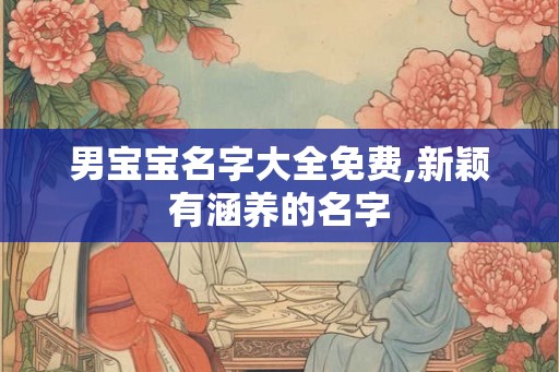 男宝宝名字大全免费,新颖有涵养的名字