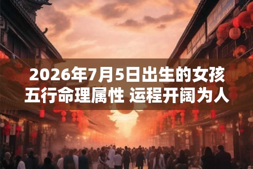 2026年7月5日出生的女孩五行命理属性 运程开阔为人大方