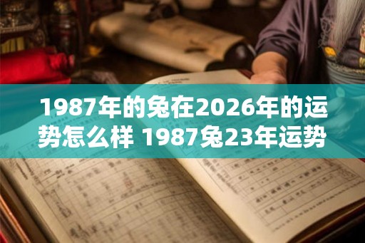 1987年的兔在2026年的运势怎么样 1987兔23年运势如何