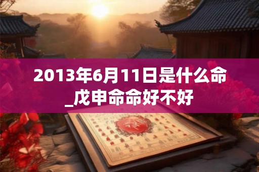 2013年6月11日是什么命_戊申命命好不好