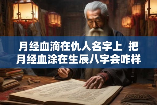 月经血滴在仇人名字上  把月经血涂在生辰八字会咋样