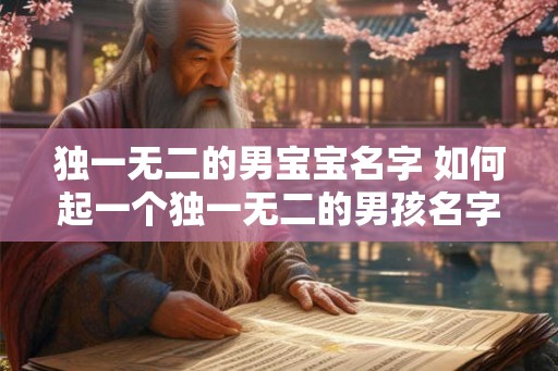 独一无二的男宝宝名字 如何起一个独一无二的男孩名字