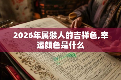 2026年属猴人的吉祥色,幸运颜色是什么