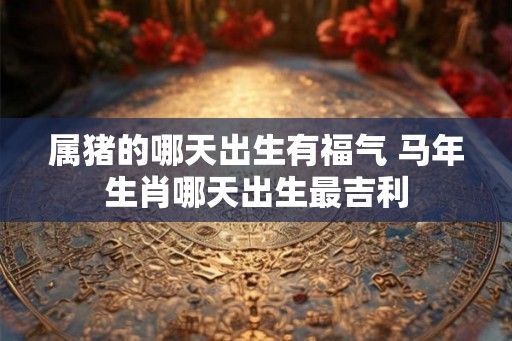 属猪的哪天出生有福气 马年生肖哪天出生最吉利