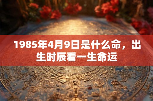1985年4月9日是什么命，出生时辰看一生命运