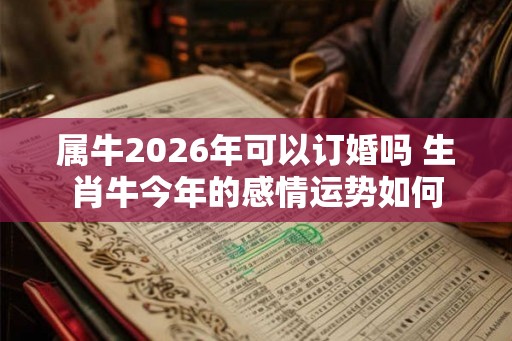 属牛2026年可以订婚吗 生肖牛今年的感情运势如何