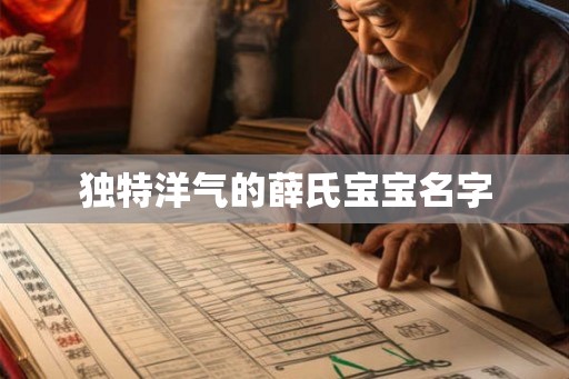 独特洋气的薛氏宝宝名字