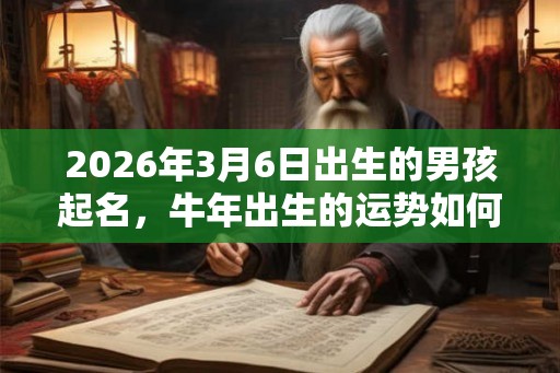 2026年3月6日出生的男孩起名，牛年出生的运势如何？