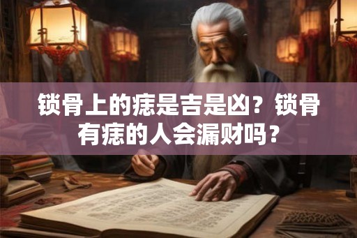 锁骨上的痣是吉是凶?锁骨有痣的人会漏财吗? 锁骨上的痣是吉是凶?锁骨有痣的人会漏财吗?