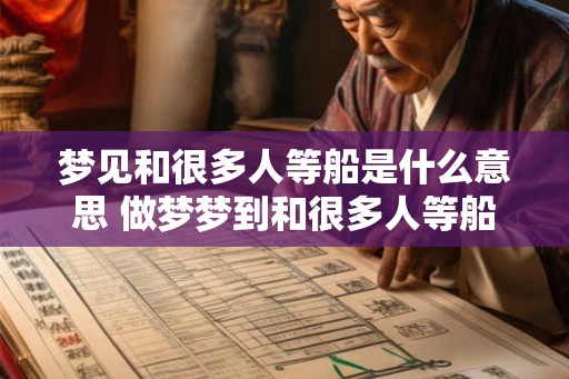 梦见和很多人等船是什么意思 做梦梦到和很多人等船好不好