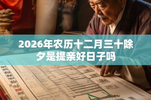 2026年农历十二月三十除夕是提亲好日子吗