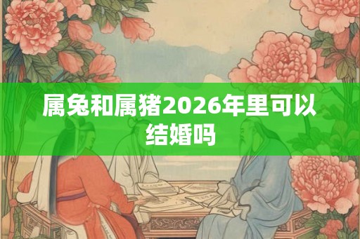 属兔和属猪2026年里可以结婚吗