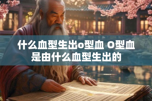 什么血型生出o型血 O型血是由什么血型生出的 什么血型生出o型血 O型血是由什么血型生出的