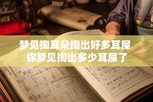 梦见掏耳朵掏出好多耳屎 你梦见掏出多少耳屎了