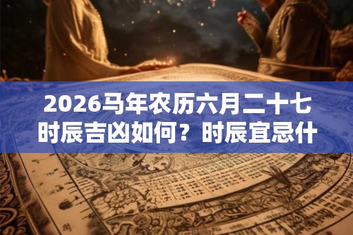 2026马年农历六月二十七时辰吉凶如何?时辰宜忌什么? 2026马年农历六月二十七时辰吉凶如何?时辰宜忌什么?