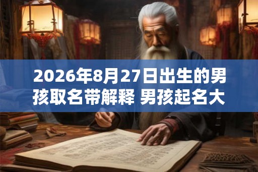 2026年8月27日出生的男孩取名带解释 男孩起名大全 2026年8月27日出生的男孩取名带解释 男孩起名大全