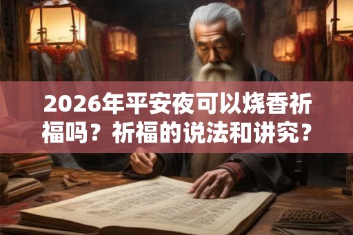 2026年平安夜可以烧香祈福吗？祈福的说法和讲究？