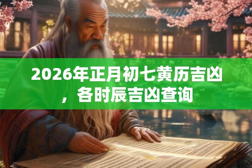 2026年正月初七黄历吉凶，各时辰吉凶查询