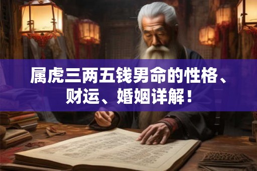 属虎三两五钱男命的性格、财运、婚姻详解！