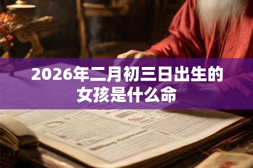 2026年二月初三日出生的女孩是什么命 2026年二月初三日出生的女孩是什么命
