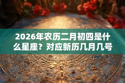 2026年农历二月初四是什么星座？对应新历几月几号？