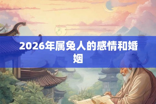 2026年属兔人的感情和婚姻 2026年属兔人的感情和婚姻