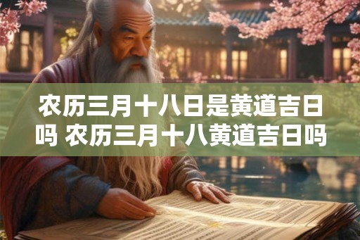 农历三月十八日是黄道吉日吗 农历三月十八黄道吉日吗 农历三月十八日是黄道吉日吗 农历三月十八黄道吉日吗